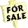 Small "for sale" sign